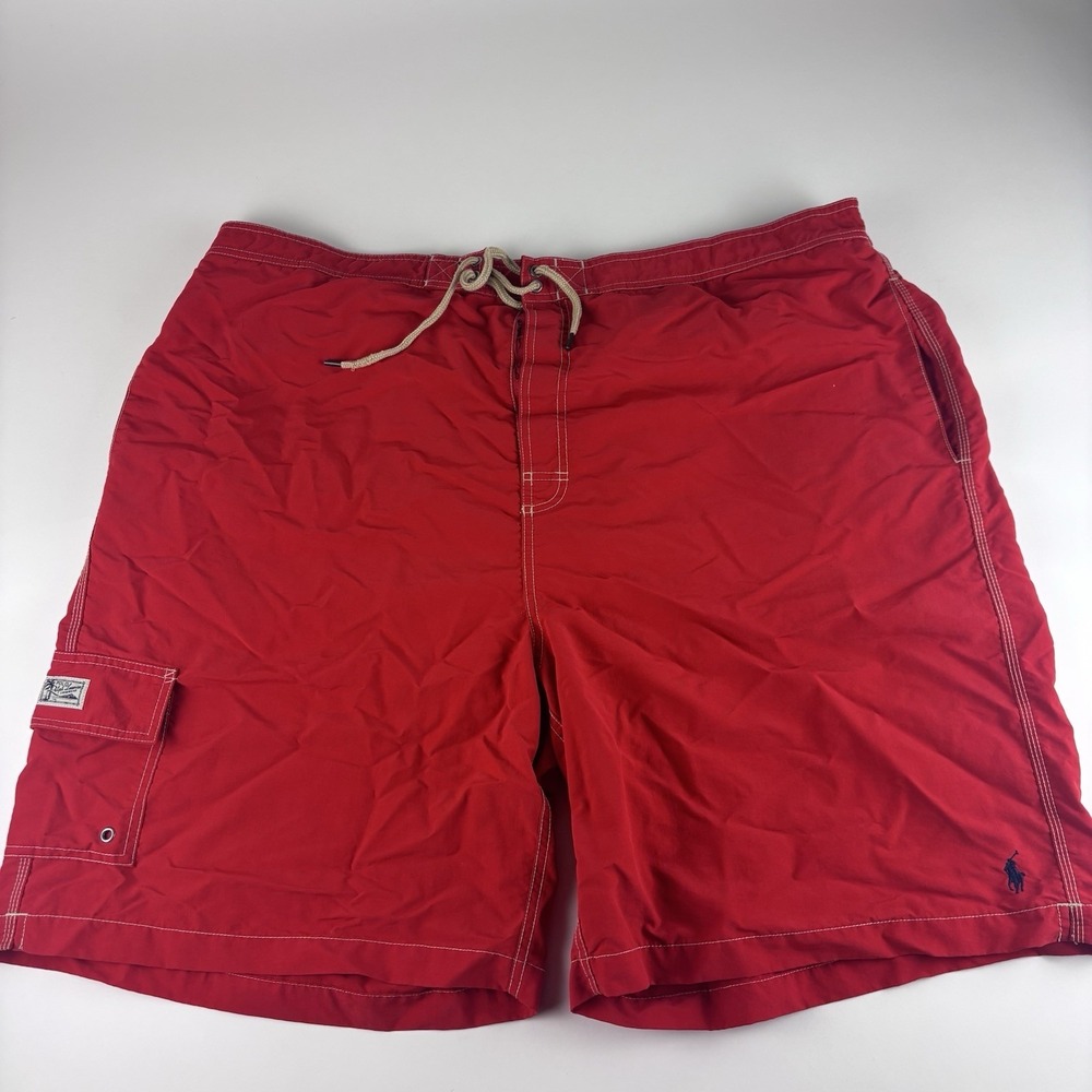 Polo Ralph Lauren Shorts Mens 4XLT Red Swim Trunks Boardshorts Big Tall